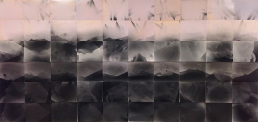 Tidal wave, 60 unique unfixed gelatin silver prints, 48" x 100", 2016 David Ondrik
